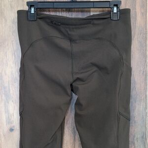 lululemon athletica Army Green Athletic Leggings 10                        Q124